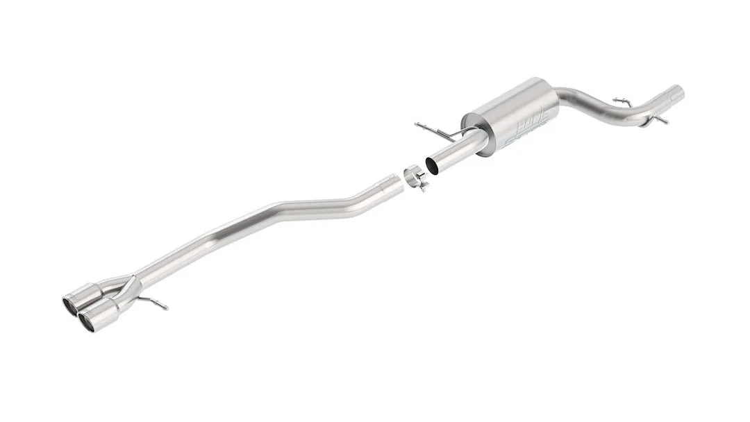 140472 – BORLA Exhaust System Kit, T-304 Stainless Steel With Muffler 2-1/2 Inch Pipe Diameter Single Exhaust With Du...
